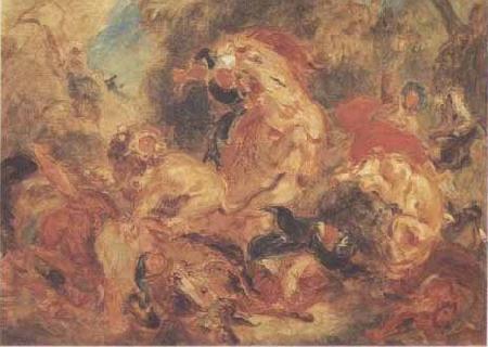 Eugene Delacroix La Chasse aux lions China oil painting art